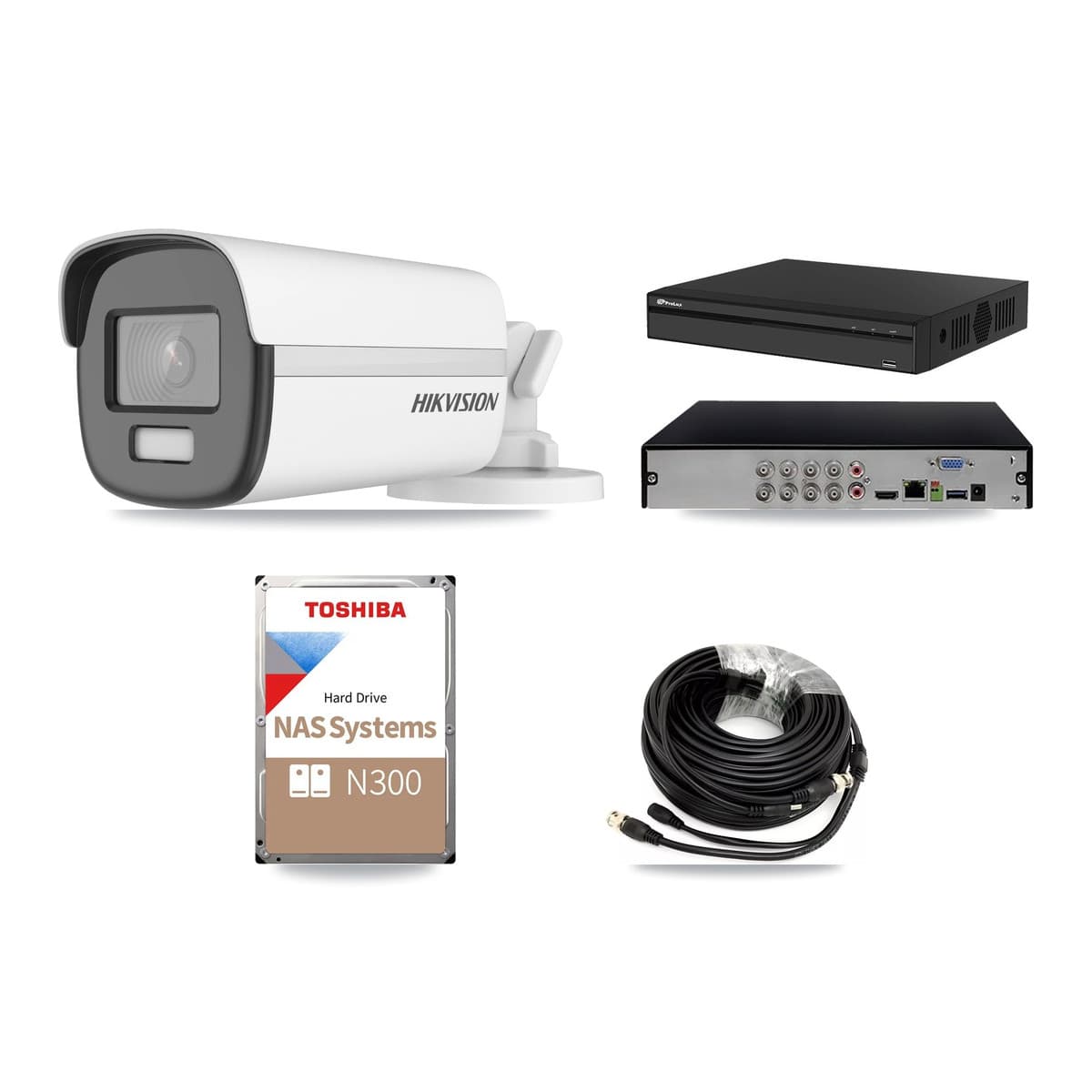 Hikvision & Prolux 8-Channel 4K CCTV Kit — 8 Bullet Cameras + 18TB Recording - Image 1