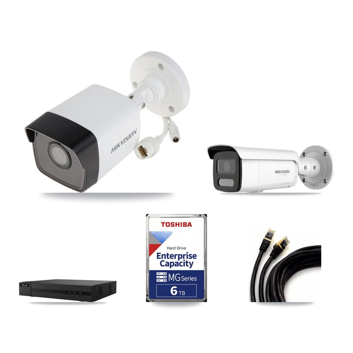 Hikvision & HiLook 8-Channel 5MP – 4K CCTV Kit — 4 5MP + 1 4K Bullet Cameras + 6TB Recording - Image 1