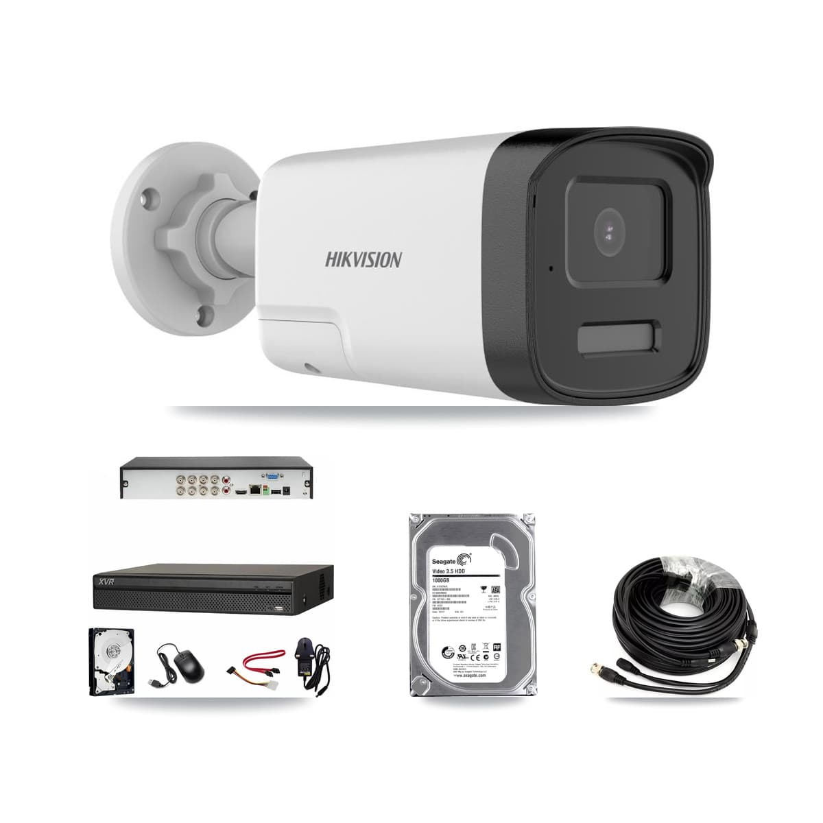 Hikvision & Dahua 8-Channel 5MP CCTV Kit — 2 DS-2CE17K0T Bullet Cameras + 1TB Recording - Image 1