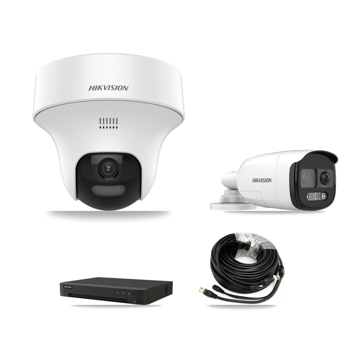 Hikvision 16-Channel 5MP CCTV Kit — 2 DS-2CE12KF3T Bullet + 4 DS-2CE70K0T Turret Cameras + 8TB Recording (IDS-7216HQHI Recorder) - Image 1