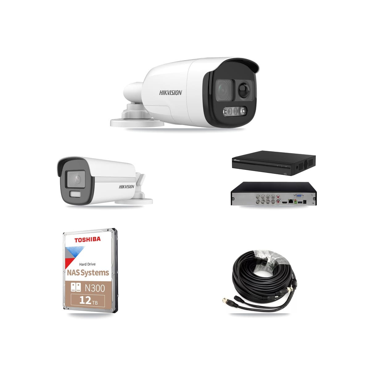 Hikvision & Prolux 8-Channel 5MP – 4K CCTV Kit — 7 5MP + 1 4K Bullet Cameras + 12TB Recording - Image 1