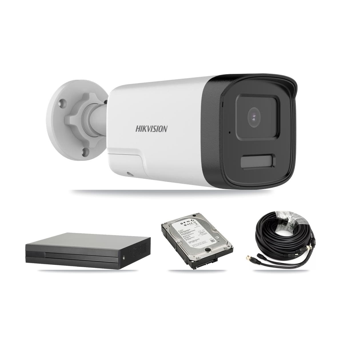 Hikvision 8-Channel 5MP CCTV Kit — 4 DS-2CE17K0T Bullet Cameras + 5TB Recording (XVR-3108HS Recorder) - Image 1