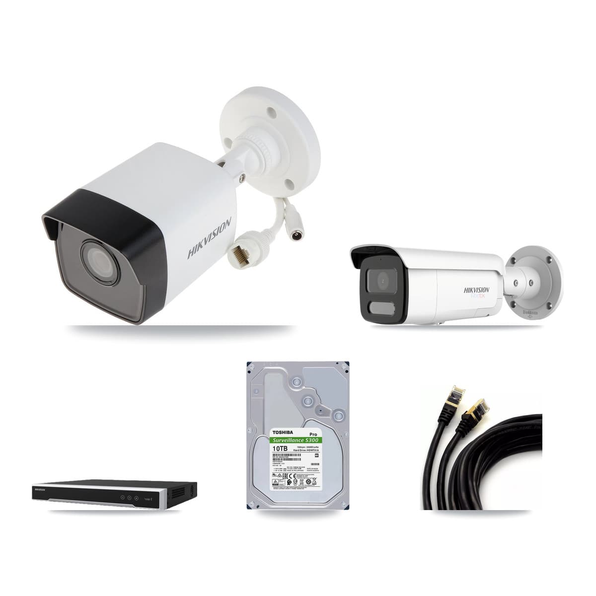 Hikvision 16-Channel 5MP – 4K CCTV Kit — 14 5MP + 1 White 4K Bullet Cameras + 2× 10TB Recording - Image 1