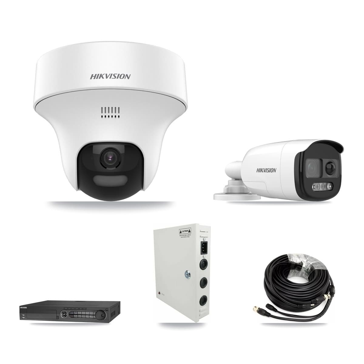 Hikvision 32-Channel 5MP CCTV Kit — 1 DS-2CE12KF3T Bullet + 24 DS-2CE70K0T Turret Cameras + 4× 8TB Recording (IDS-7332HUHI Recorder) - Image 1