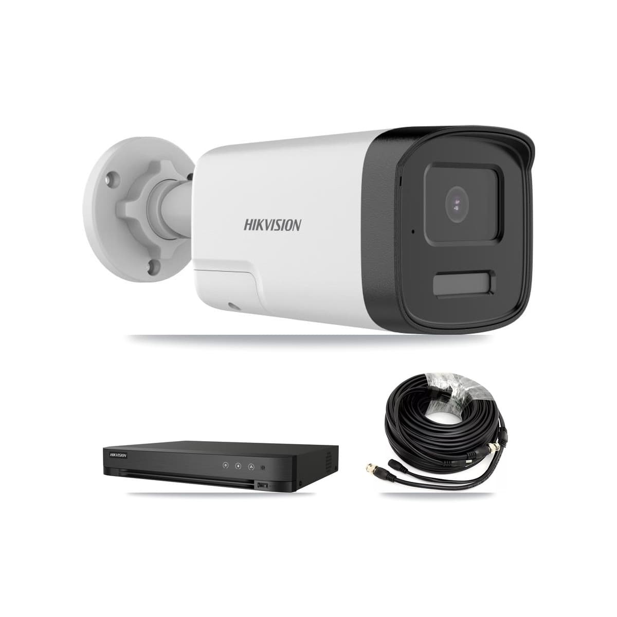 Hikvision 4-Channel 5MP CCTV Kit — 1 DS-2CE17K0T Bullet Camera + 2TB Recording (IDS-7204HUHI Recorder) - Image 1