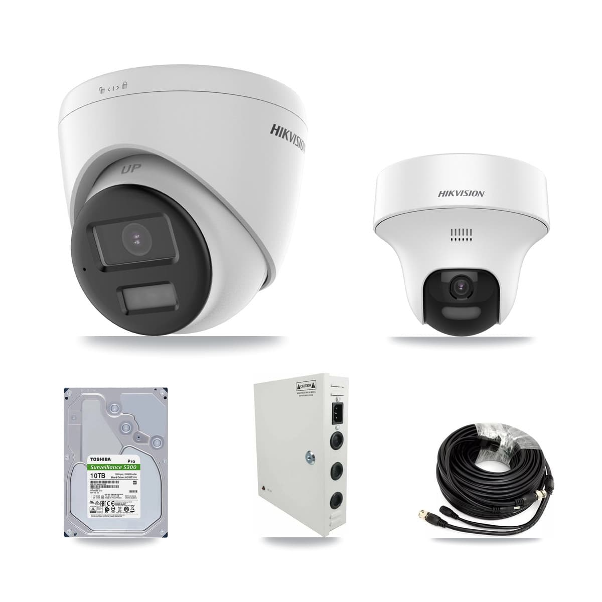 Hikvision 32-Channel 5MP CCTV Kit — 10 DS-2CE70K0T-PTLTS + 22 DS-2CE78K0T-LPTS Turret Cameras + 10TB Recording (DS-7332HQHI-K4 Recorder) - Image 1