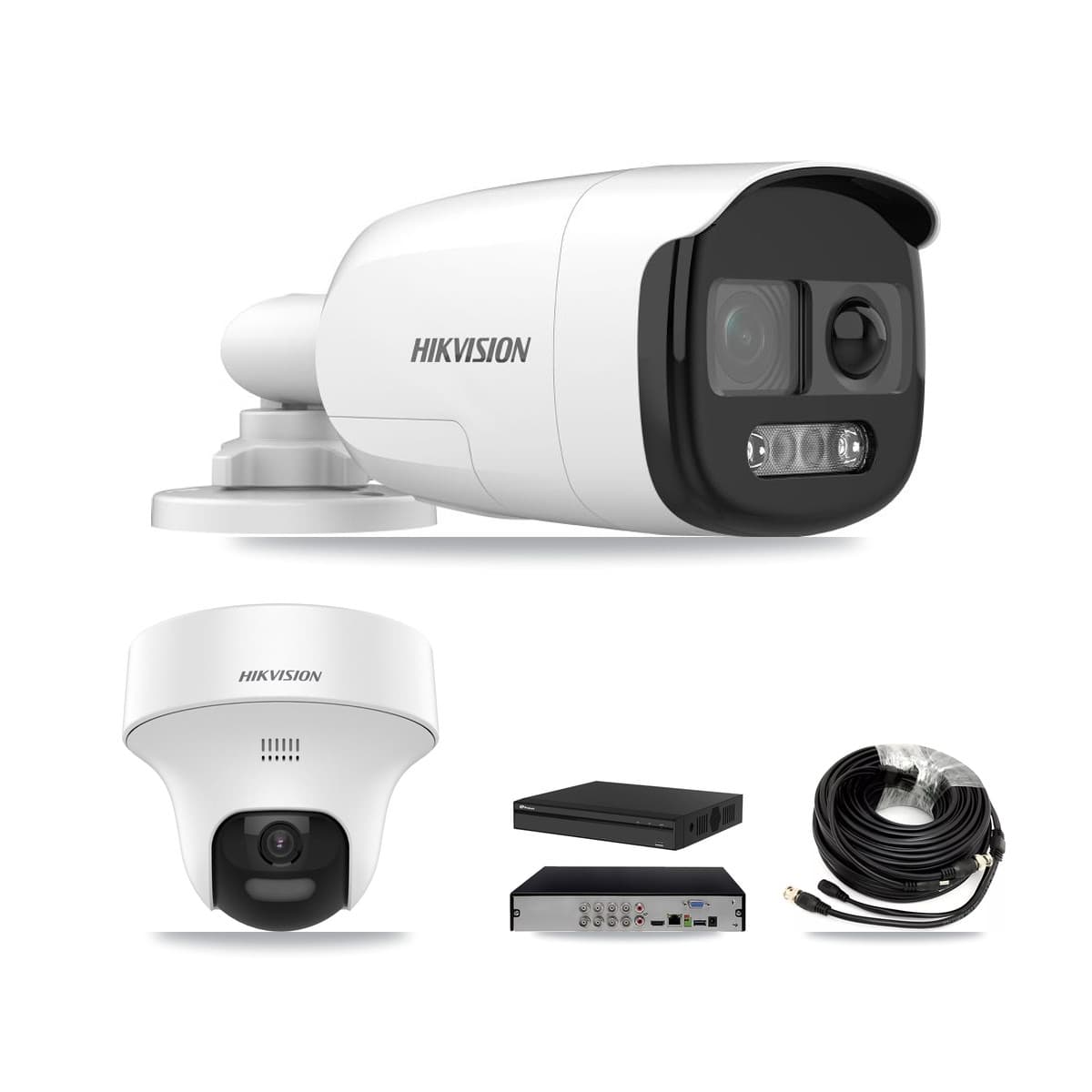 Hikvision & Prolux 8-Channel 5MP CCTV Kit — 5 Bullet + 1 Turret Cameras + 8TB Recording (PXD-5108HS Recorder) - Image 1