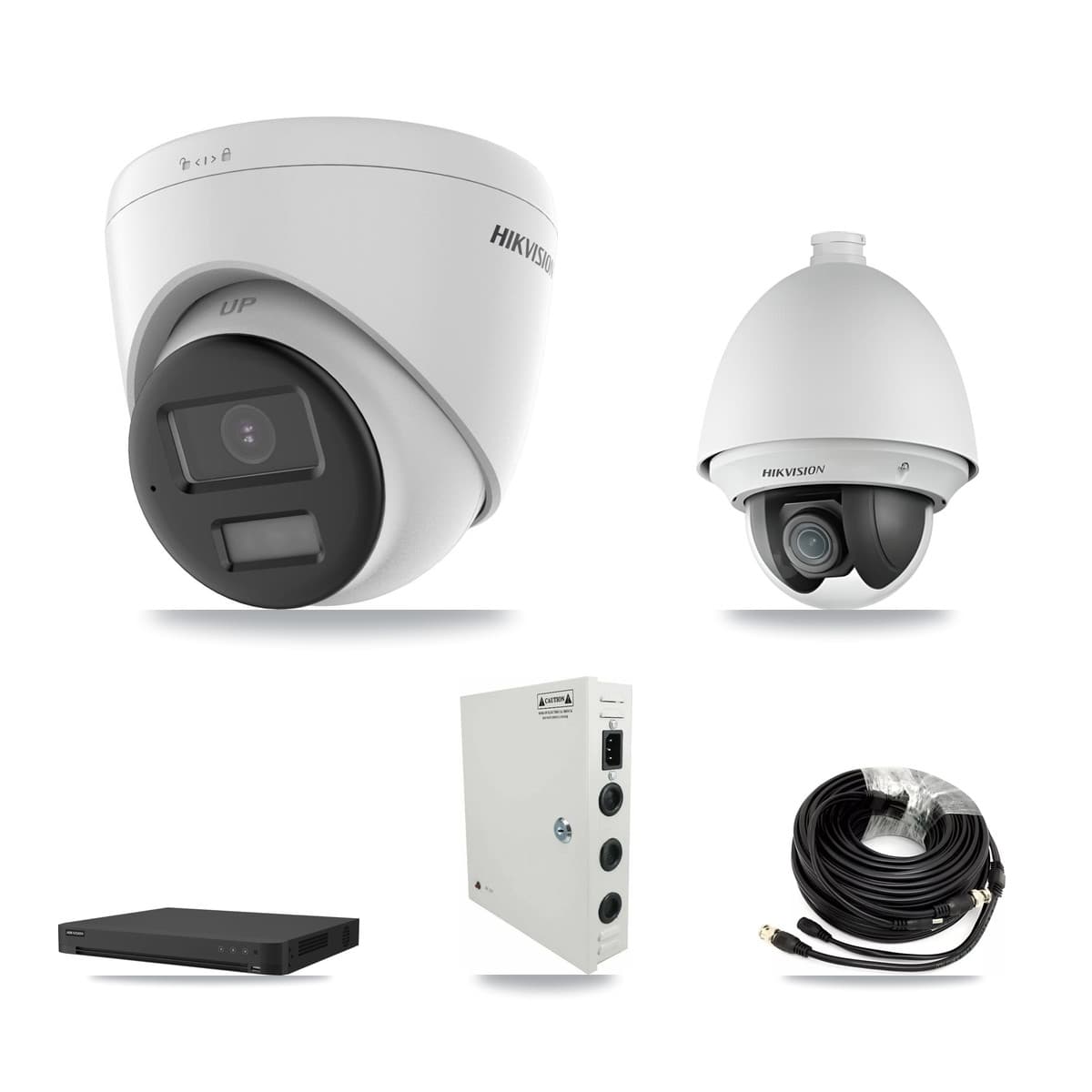 Hikvision 32-Channel 2MP – 5MP CCTV Kit — 1 DS-2AE4225T 2MP PTZ + 20 DS-2CE78K0T 5MP Turret Cameras + 8TB Recording - Image 1