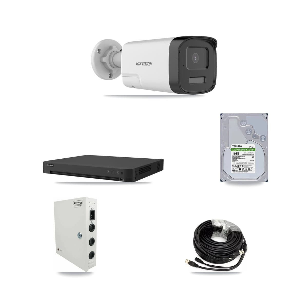 Hikvision 32-Channel 5MP CCTV Kit — 16 DS-2CE17K0T Bullet Cameras + 2× 10TB Recording (IDS-7232HQHI Recorder) - Image 1