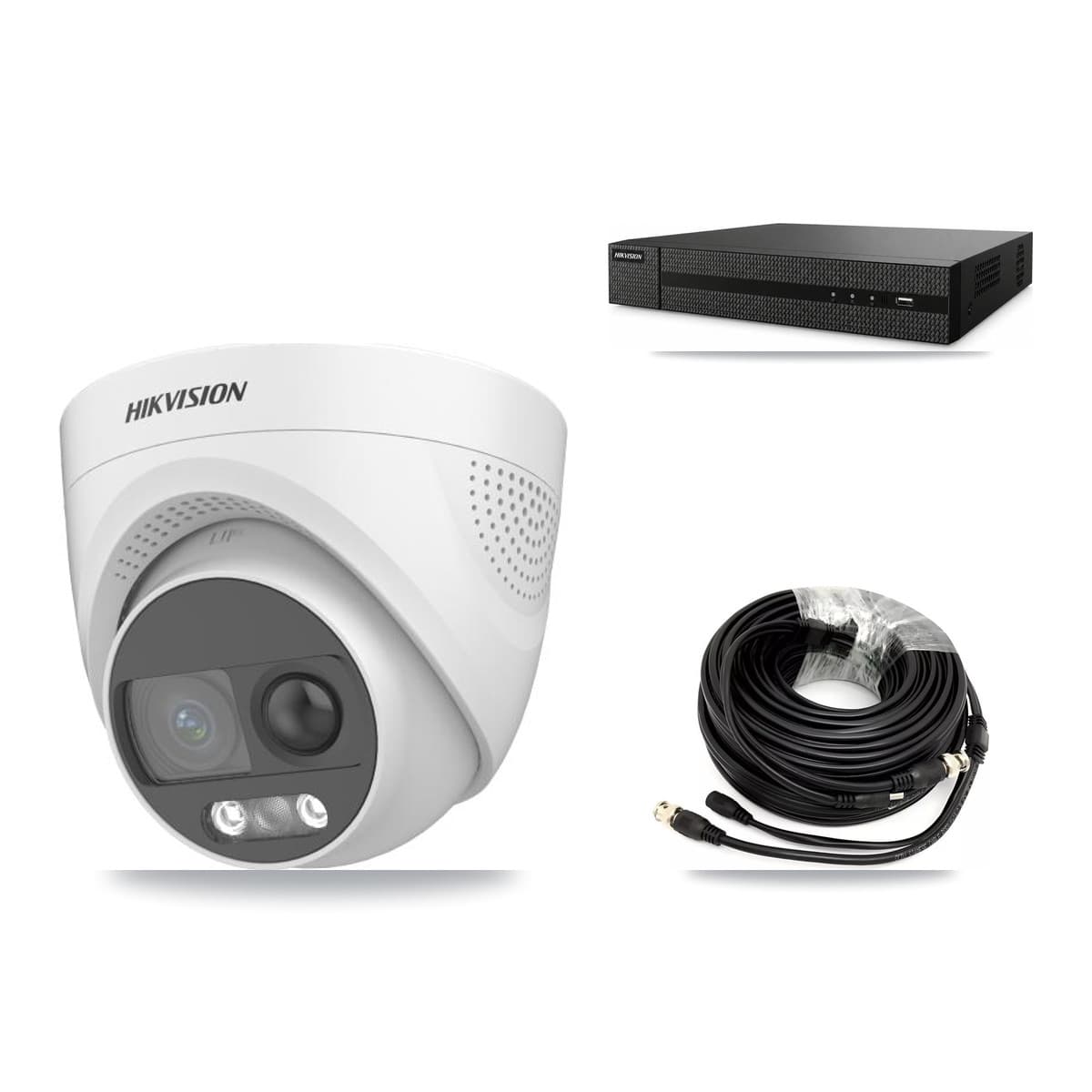 Hikvision 8-Channel 5MP CCTV Kit — 6 DS-2CE72KF3T Turret Cameras + 2TB Recording (DVR-8CH Recorder) - Image 1