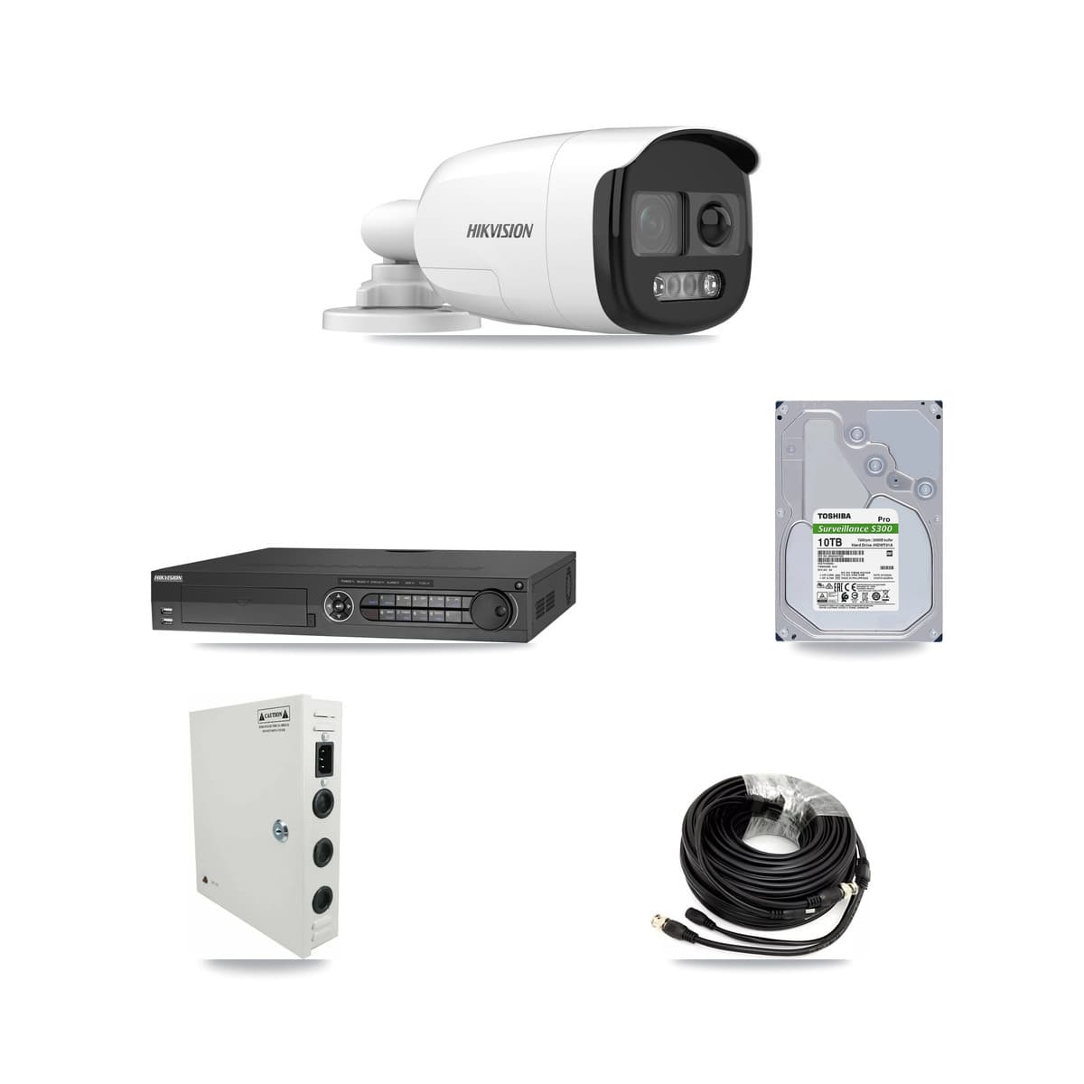 Hikvision 32-Channel 5MP CCTV Kit — 12 Bullet Cameras + 2× 10TB Recording - Image 1