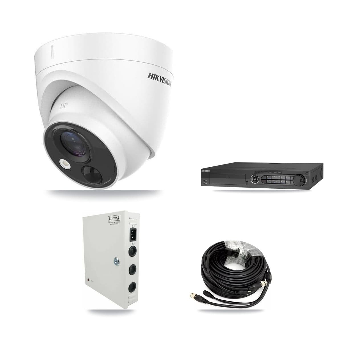Hikvision 32-Channel 5MP CCTV Kit — 24 DS-2CE71H0T Turret Cameras + 4× 8TB Recording (DS-7332HQHI Recorder) - Image 1