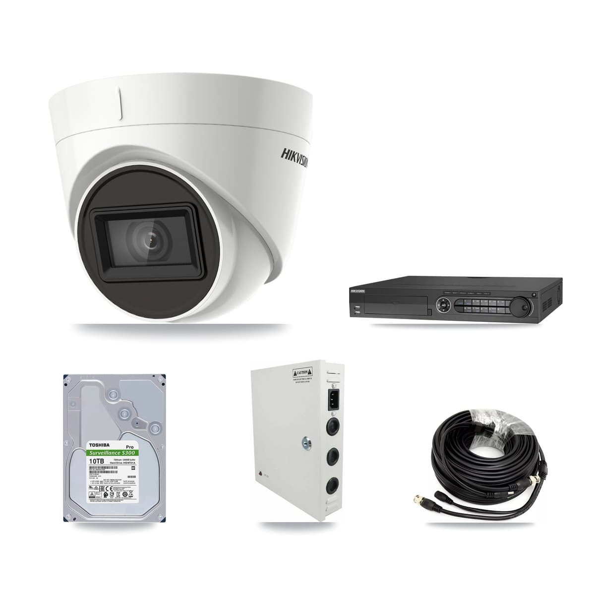 Hikvision 32-Channel 4K CCTV Kit — 32 DS-2CE78U1T Turret Cameras + 2× 10TB Recording - Image 1