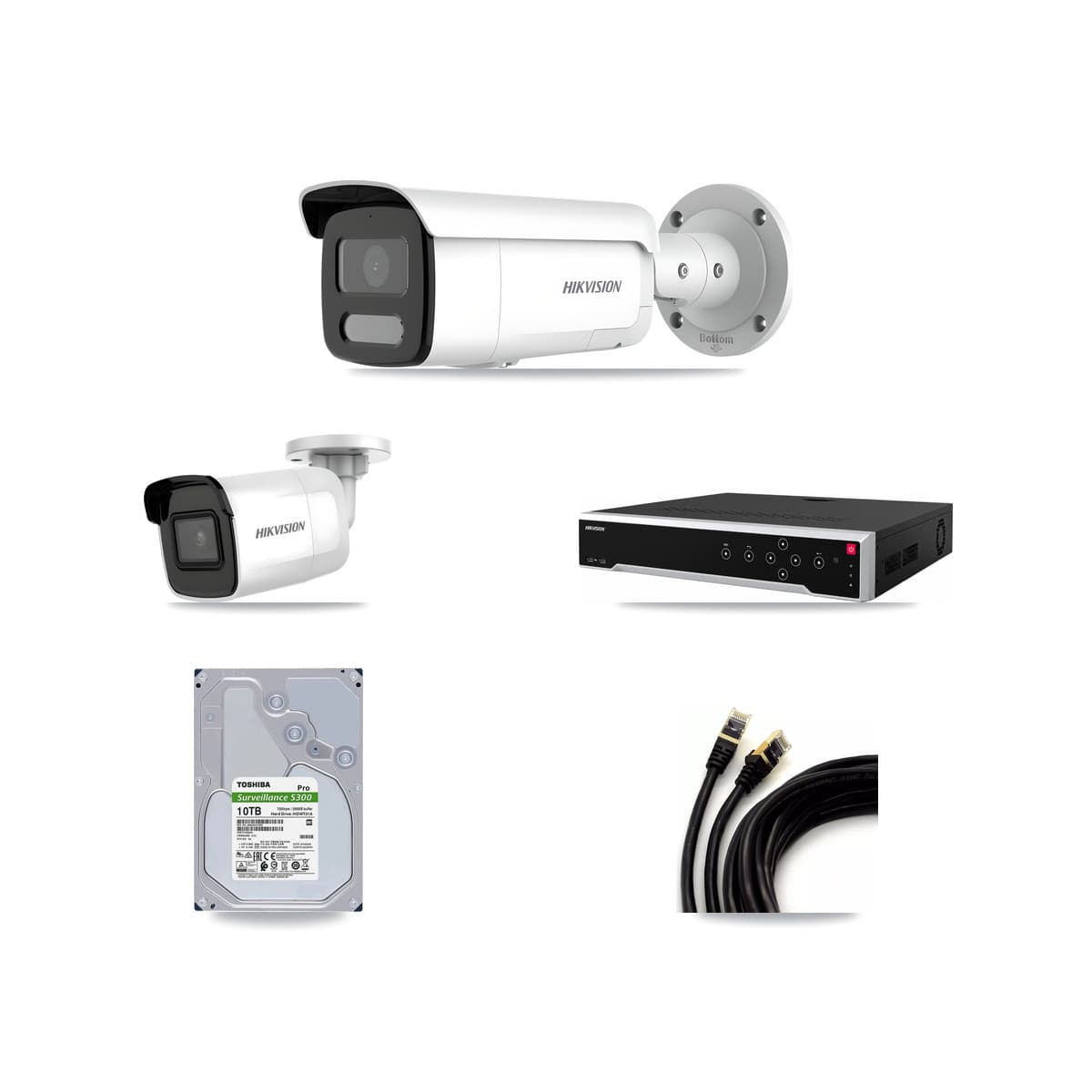 Hikvision 32-Channel 4MP – 4K CCTV Kit — 2 4K + 4 4MP Bullet Cameras + 10TB Recording - Image 1