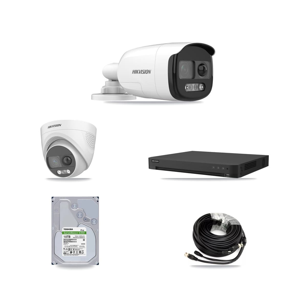 Hikvision 16-Channel 5MP CCTV Kit — 5 DS-2CE12KF3T Bullet + 2 DS-2CE72KF3T Turret Cameras + 10TB Recording - Image 1