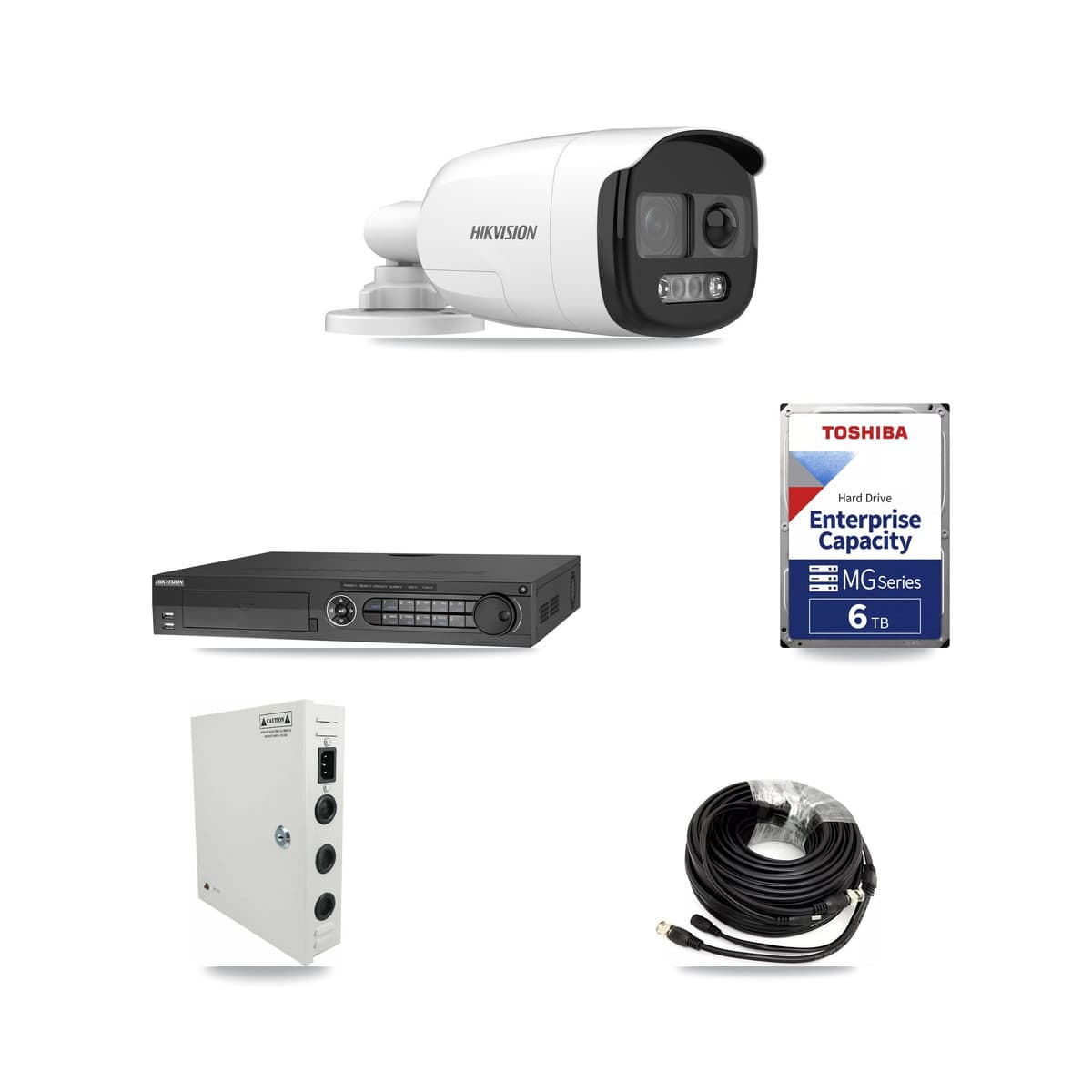 Hikvision 32-Channel 5MP CCTV Kit — 9 DS-2CE12KF3T Bullet Cameras + 2× 6TB Recording - Image 1