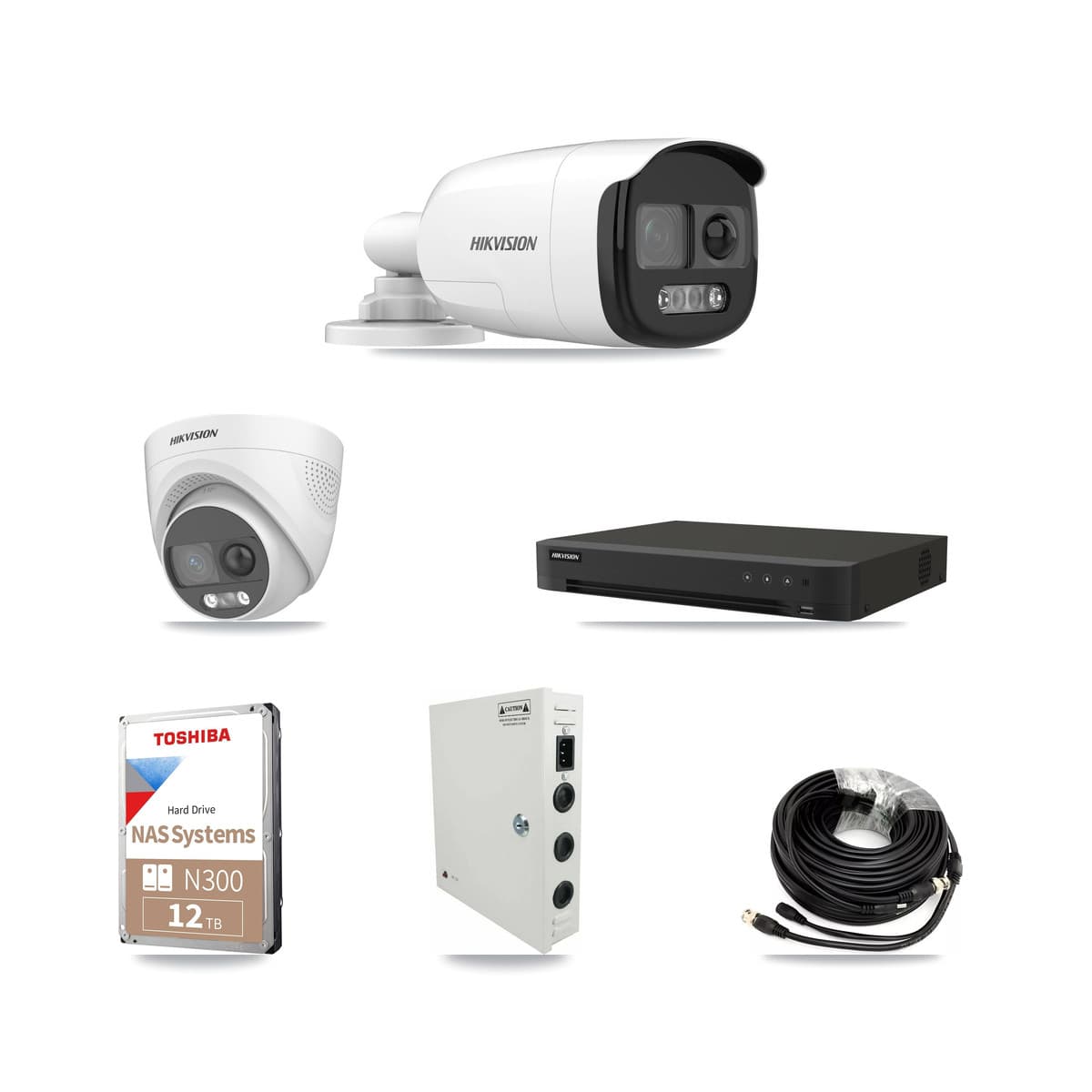 Hikvision 16-Channel 5MP CCTV Kit — 11 DS-2CE12KF3T Bullet + 1 DS-2CE72KF3T Turret Cameras + 12TB Recording - Image 1
