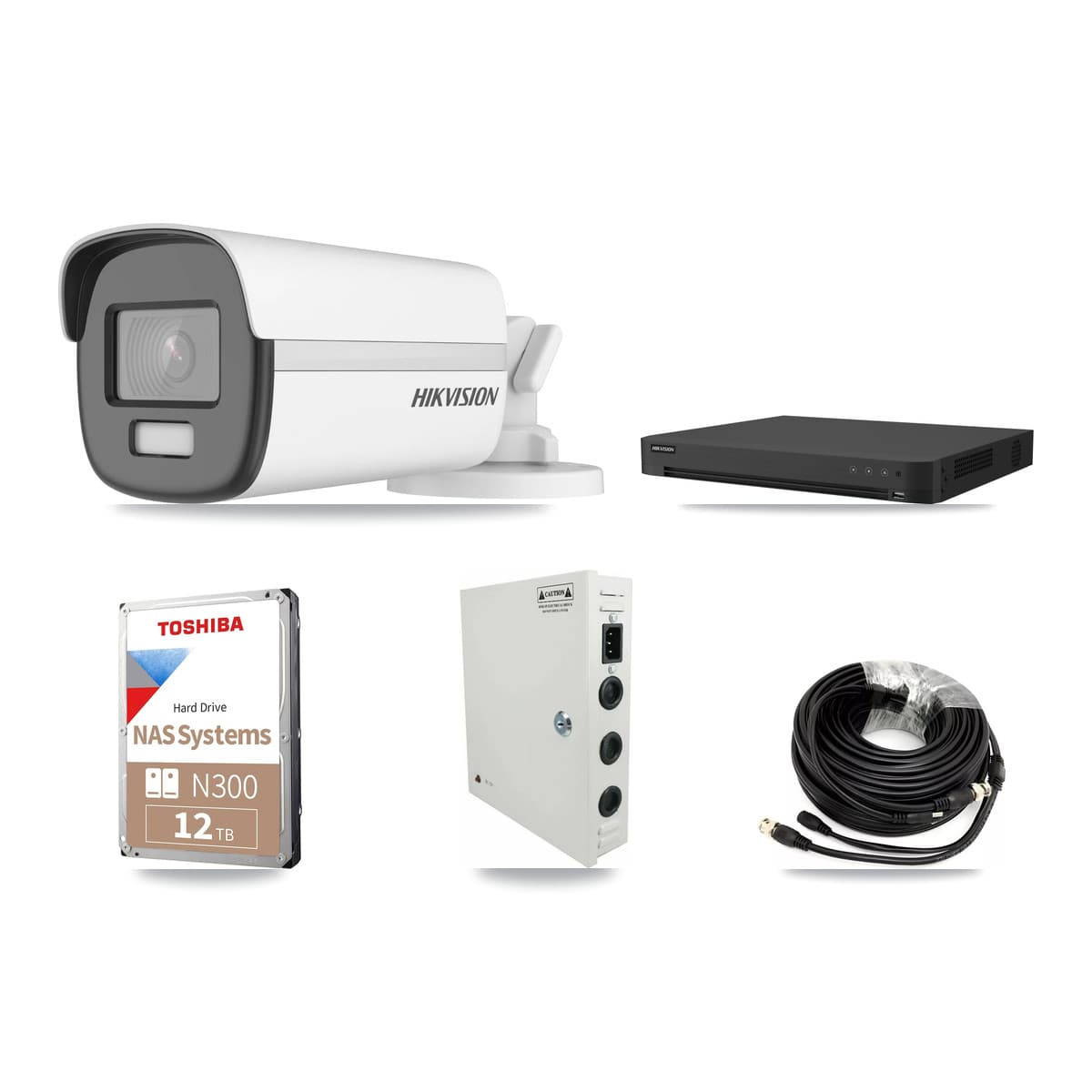 Hikvision 16-Channel 4K CCTV Kit — 16 DS-2CE12UF3T Bullet Cameras + 2× 12TB Recording - Image 1