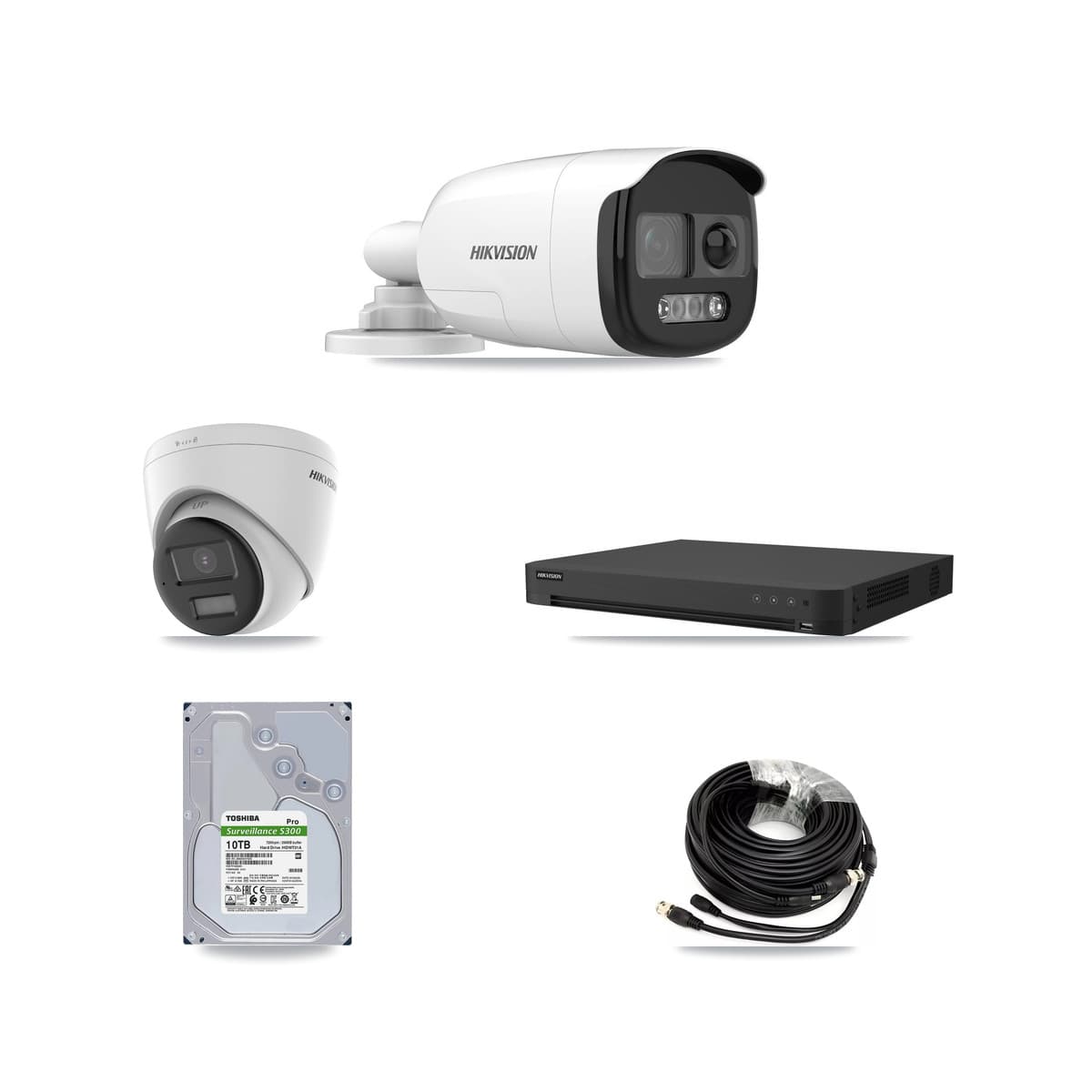 Hikvision 16-Channel 5MP – 4K CCTV Kit — 4 5MP Bullet + 2 4K Turret Cameras + 10TB Recording - Image 1