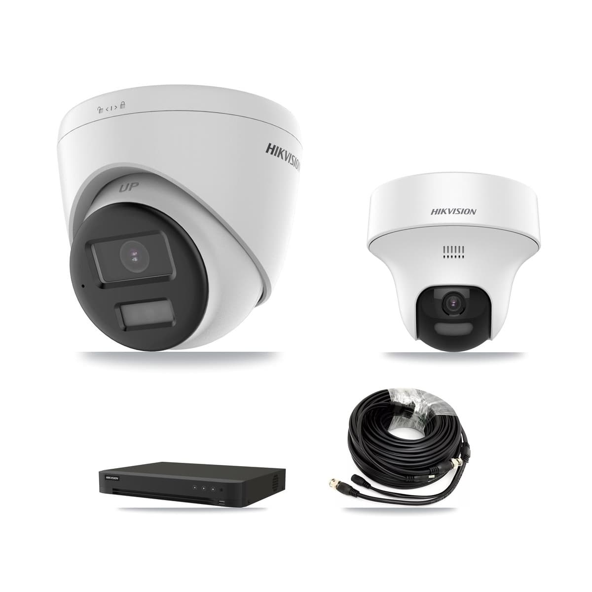 Hikvision 16-Channel 5MP CCTV Kit — 1 DS-2CE70K0T-PTLTS + 5 DS-2CE78K0T-LPTS Turret Cameras + 8TB Recording (IDS-7216HQHI-M1/XT Recorder) - Image 1