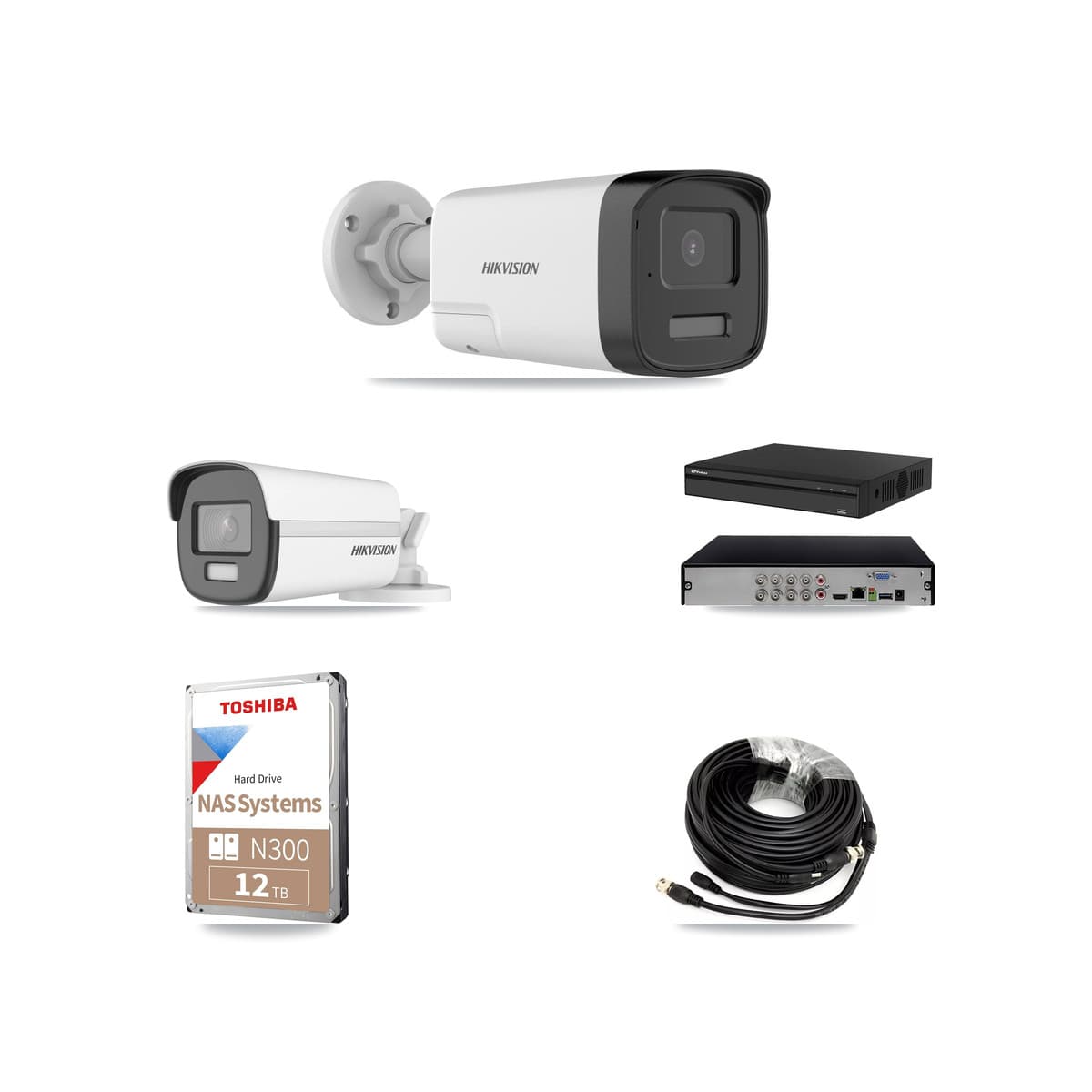 Hikvision & Prolux 8-Channel 5MP – 4K CCTV Kit — 1 4K + 7 5MP Bullet Cameras + 12TB Recording - Image 1
