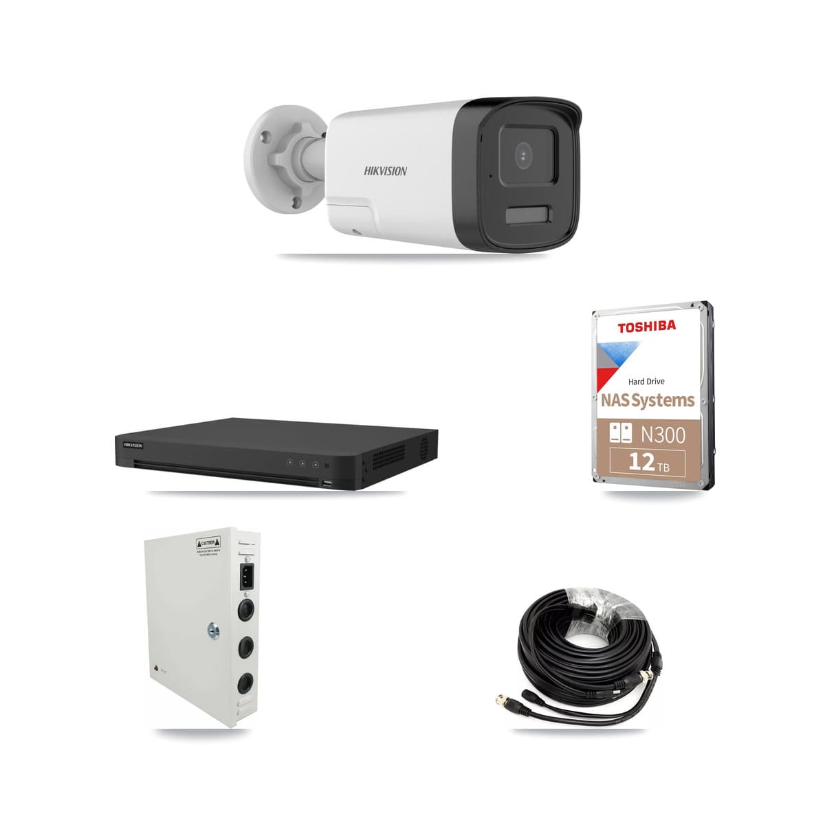Hikvision 32-Channel 5MP CCTV Kit — 28 Bullet Cameras + 2× 12TB Recording - Image 1
