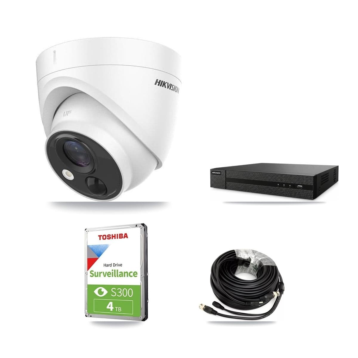 Hikvision 8-Channel 5MP CCTV Kit — 6 Turret Cameras + 4TB Recording - Image 1