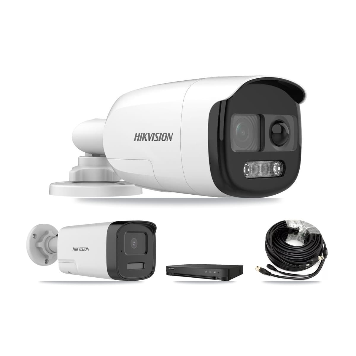 Hikvision 8-Channel 5MP CCTV Kit — 4 DS-2CE12KF3T + 1 DS-2CE17K0T Bullet Cameras + 2TB Recording (IDS-7208HQHI Recorder) - Image 1