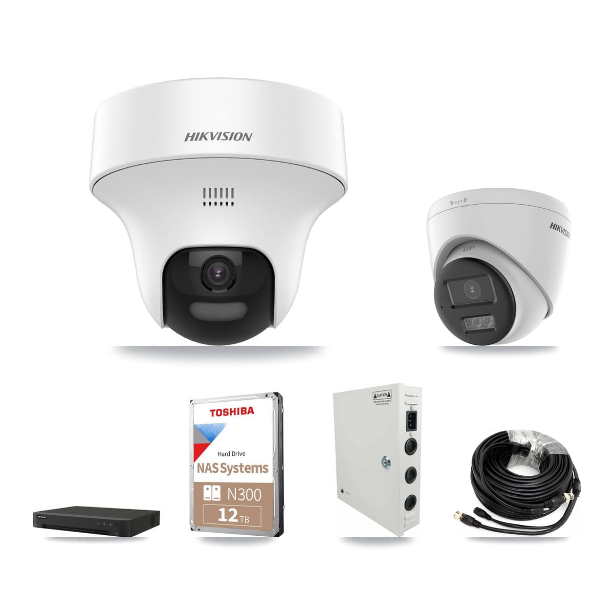 Hikvision 16-Channel 5MP CCTV Kit — 11 DS-2CE70K0T + 5 DS-2CE78K0T Turret Cameras + 12TB Recording - Image 1