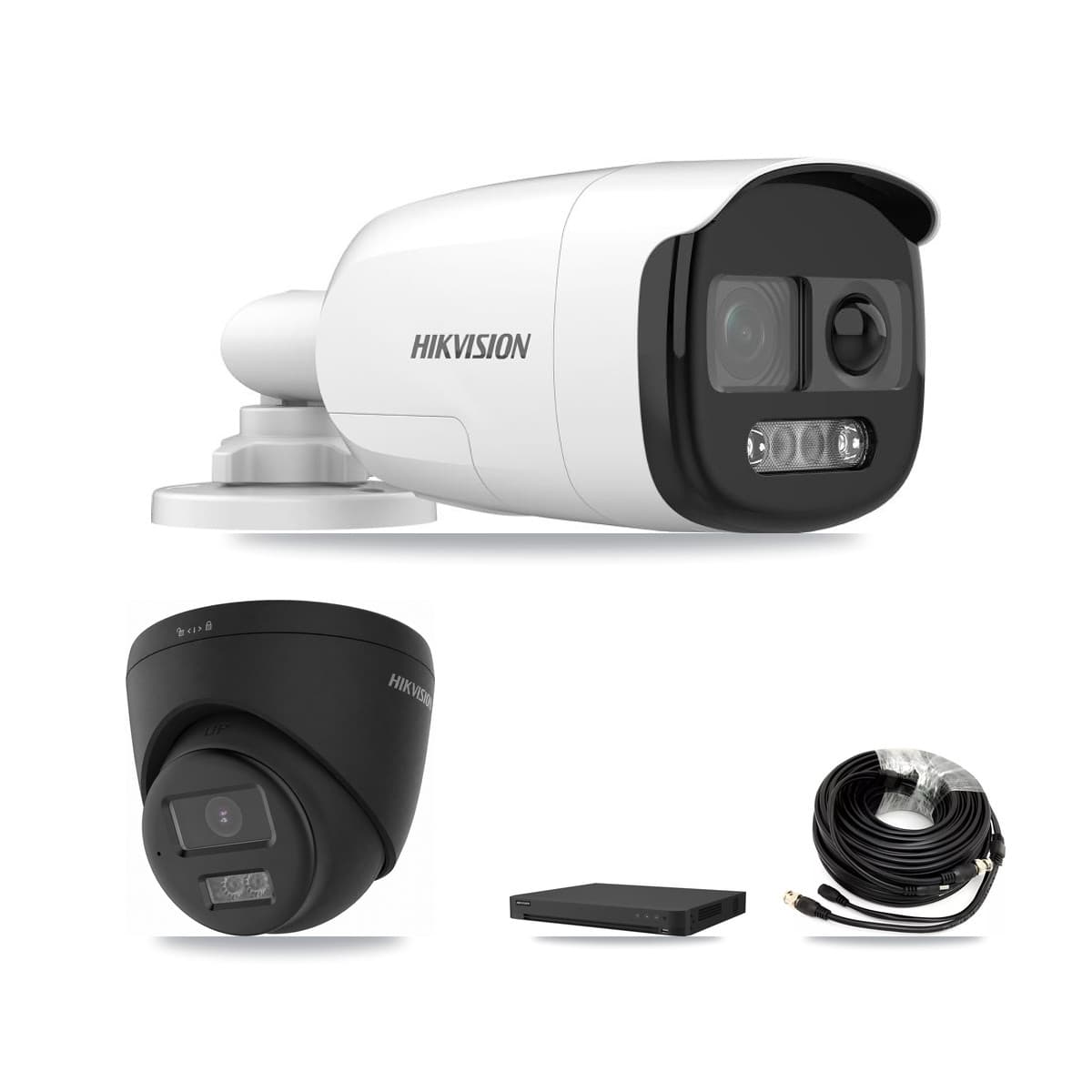 Hikvision 16-Channel 5MP – 4K CCTV Kit — 4 5MP Bullet + 1 Black 4K Turret Cameras + 8TB Recording - Image 1