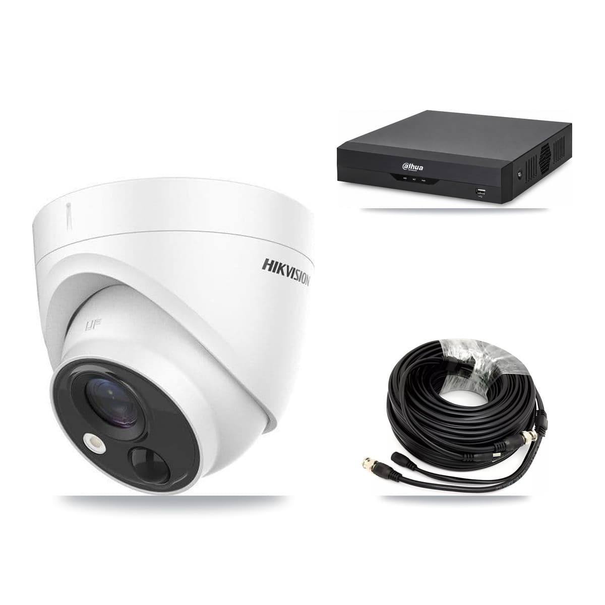 Hikvision & Dahua 4-Channel 5MP CCTV Kit — 1 DS-2CE71H0T Turret Camera + 2TB Recording - Image 1