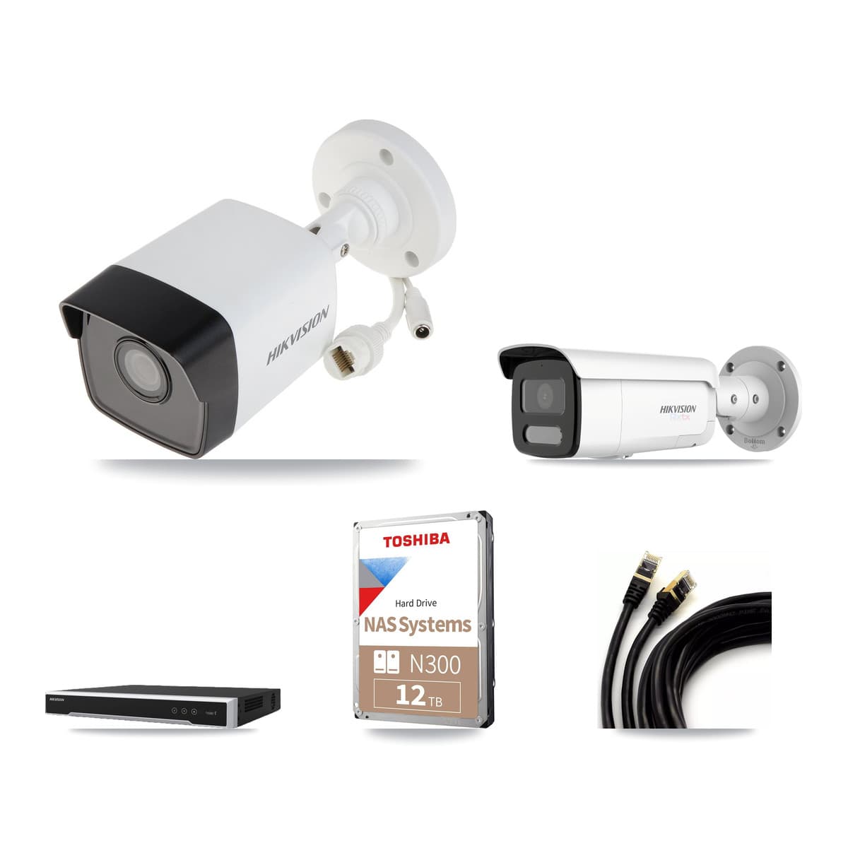 Hikvision 16-Channel 5MP – 4K CCTV Kit — 3 5MP + 3 4K Bullet Cameras + 12TB Recording - Image 1