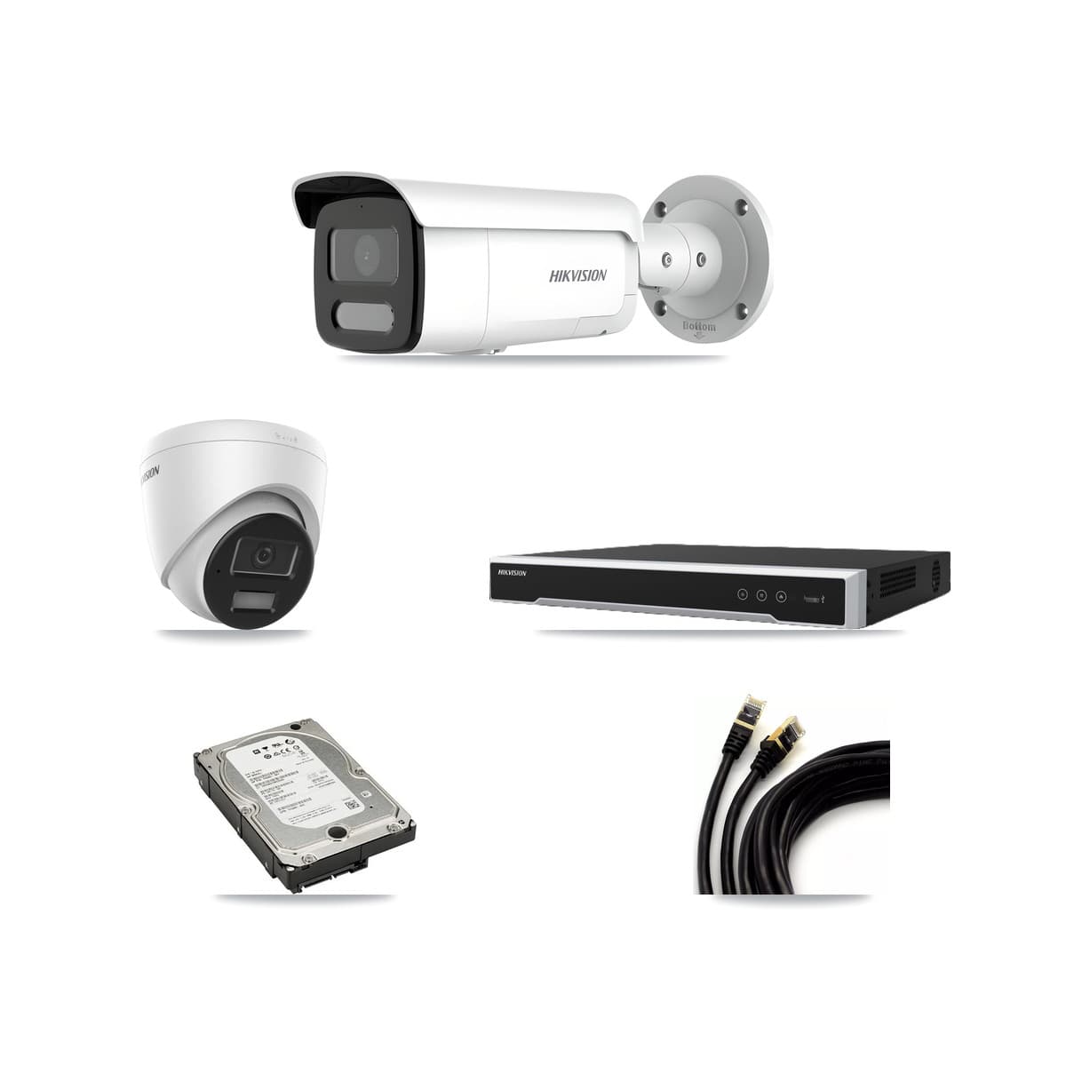 Hikvision 8-Channel 4MP CCTV Kit — 1 Turret + 3 Bullet Cameras + 5TB Recording - Image 1
