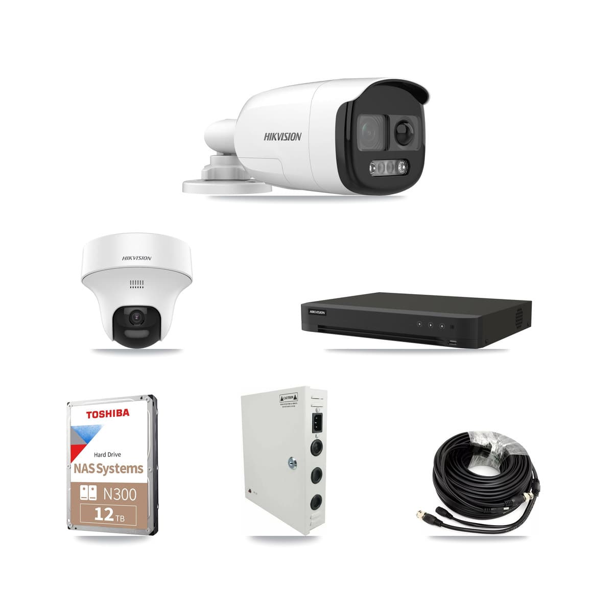 Hikvision 16-Channel 5MP CCTV Kit — 13 DS-2CE12KF3T Bullet + 1 DS-2CE70K0T Turret Cameras + 12TB Recording - Image 1