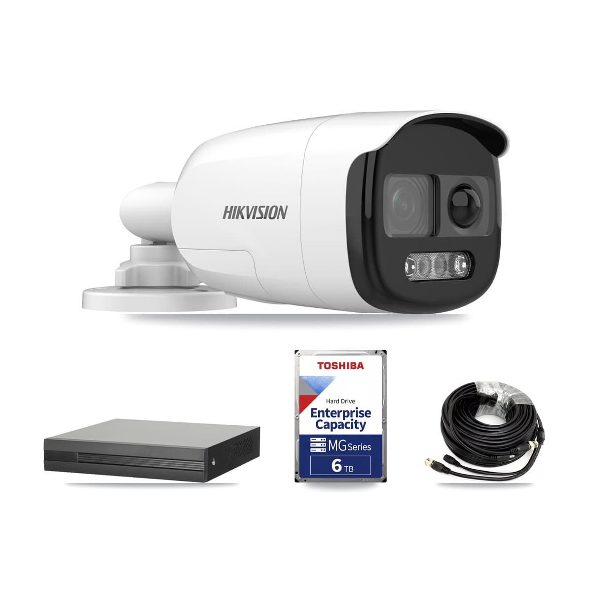Hikvision 16-Channel 5MP CCTV Kit — 4 DS-2CE12KF3T Bullet Cameras + 6TB Recording - Image 1