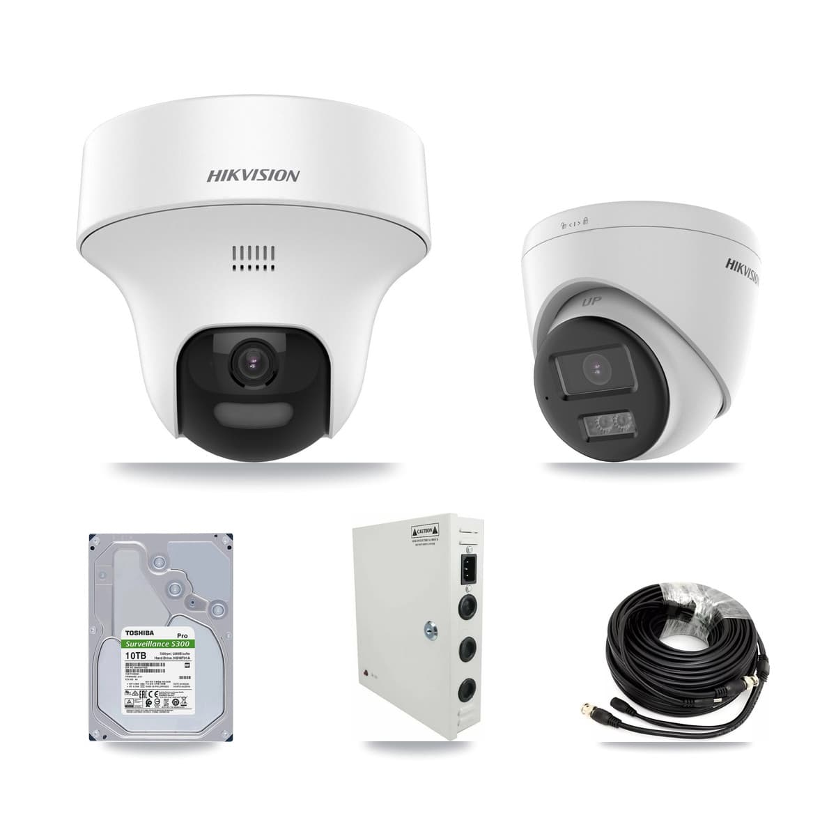 Hikvision 32-Channel 5MP CCTV Kit — 16 DS-2CE70K0T-PTLTS + 16 DS-2CE78K0T-LTS Turret Cameras + 10TB Recording (DS-7332HQHI-K4 Recorder) - Image 1