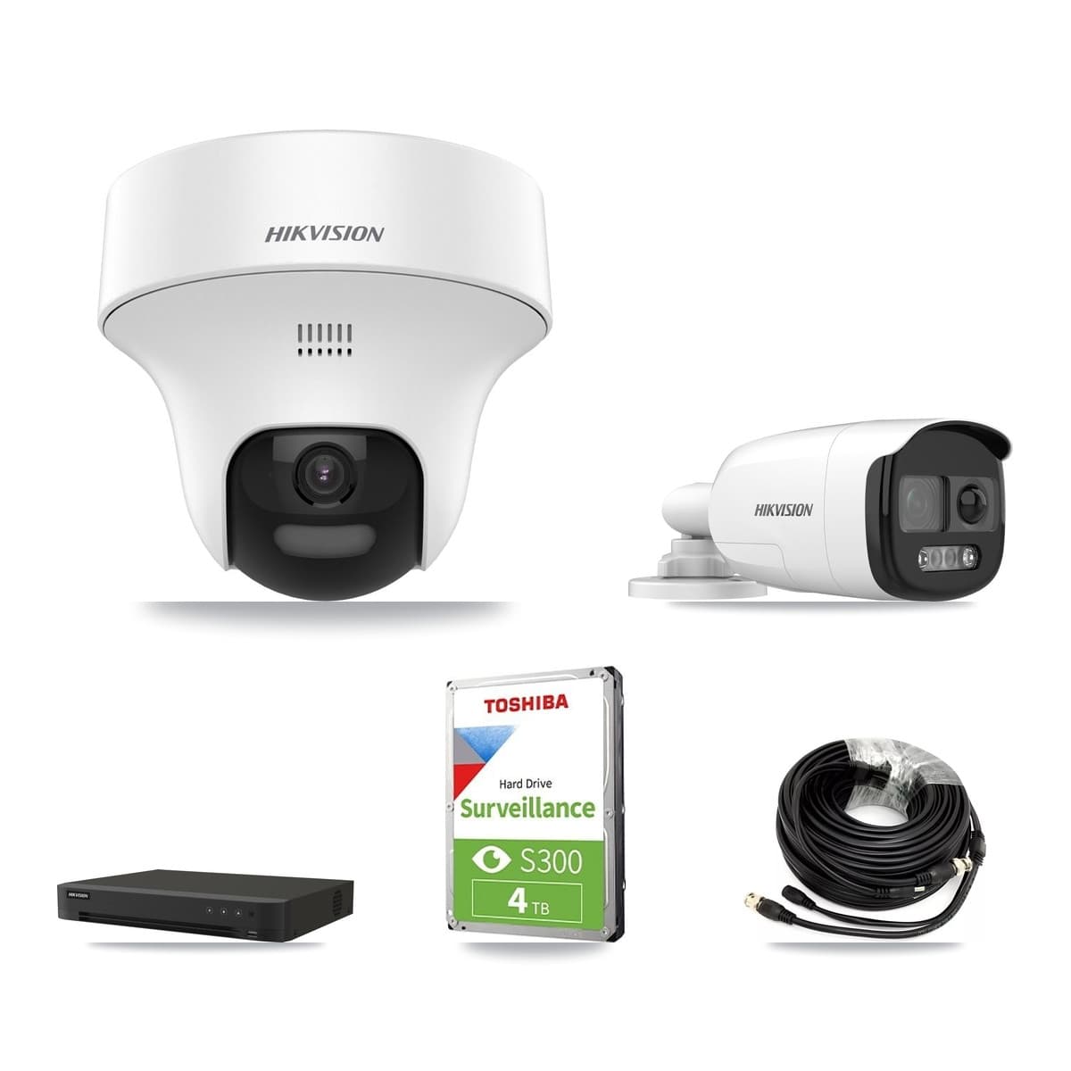 Hikvision 16-Channel 5MP CCTV Kit — 1 DS-2CE12KF3T Bullet + 2 DS-2CE70K0T Turret Cameras + 4TB Recording - Image 1