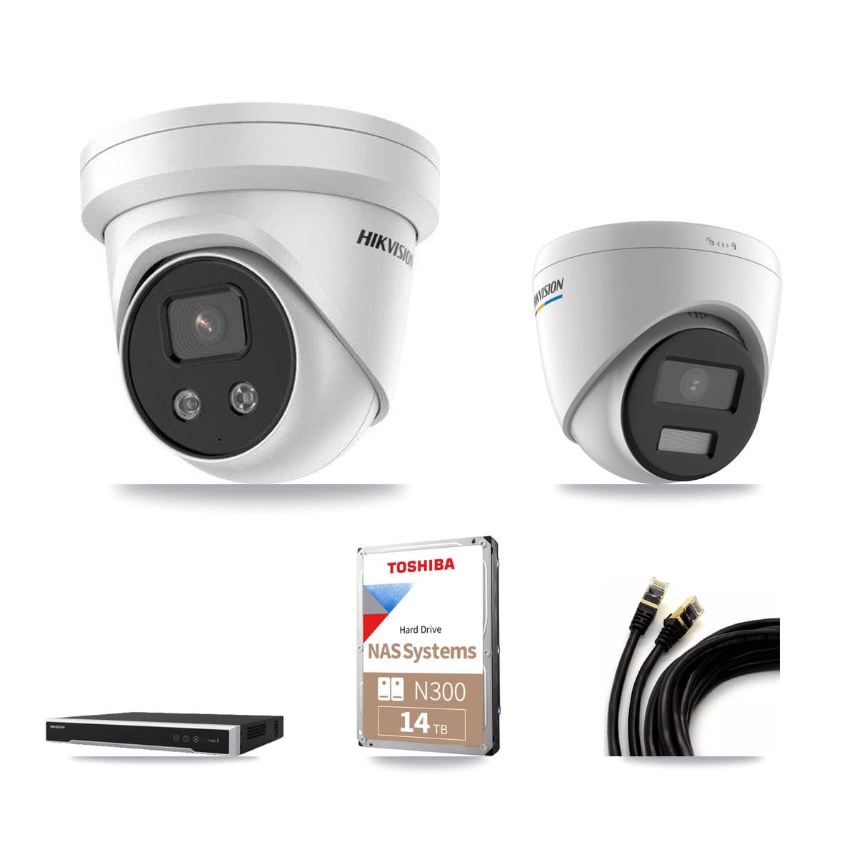 Hikvision 16-Channel 2MP – 5MP CCTV Kit — 4 2MP + 9 5MP Turret Cameras + 14TB Recording - Image 1