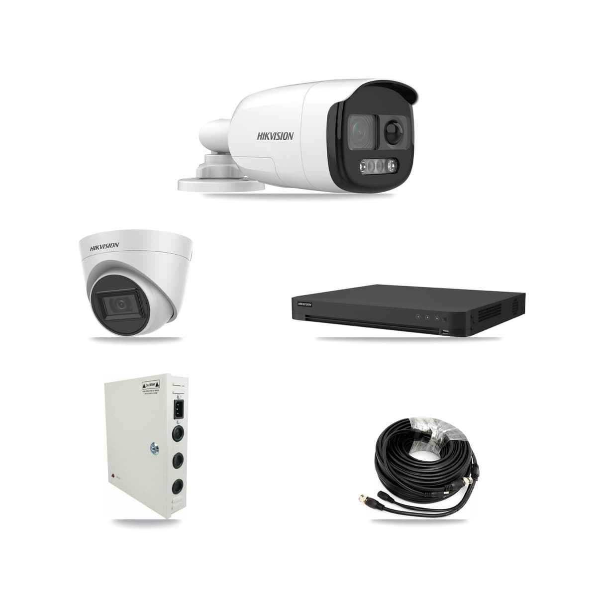 Hikvision 32-Channel 5MP CCTV Kit — 11 Bullet + 1 White Turret Cameras + 2× 8TB Recording (IDS-7232HQHI Recorder) - Image 1