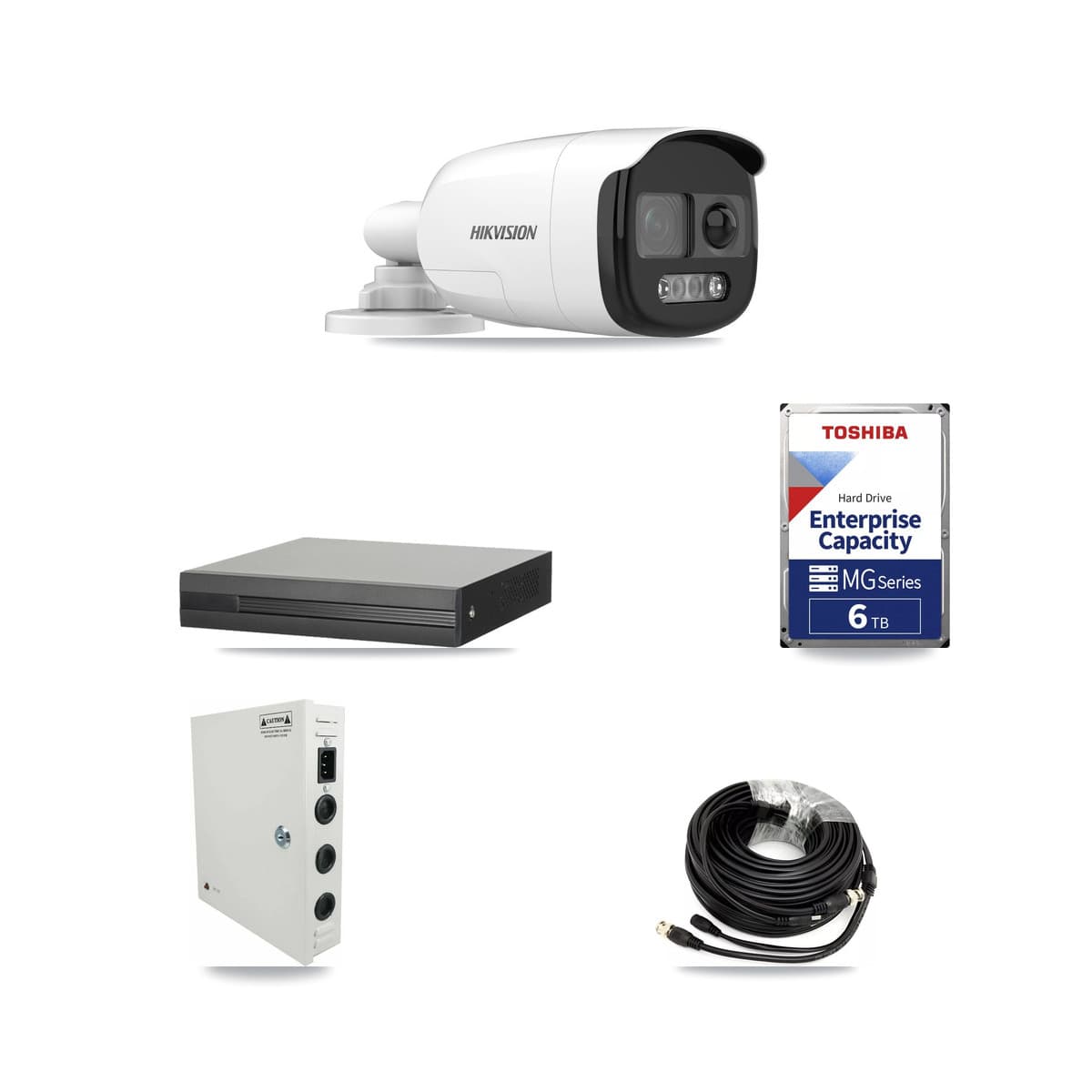 Hikvision 16-Channel 5MP CCTV Kit — 16 Bullet Cameras + 6TB Recording (XVR-3116HS Recorder) - Image 1