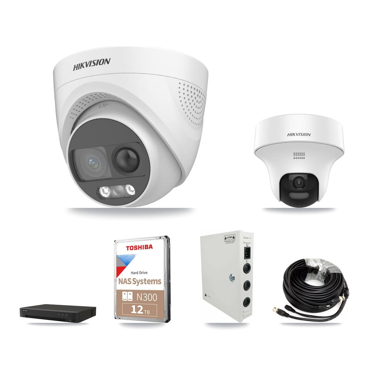 Hikvision 16-Channel 5MP CCTV Kit — 1 DS-2CE70K0T + 11 DS-2CE72KF3T Turret Cameras + 12TB Recording - Image 1
