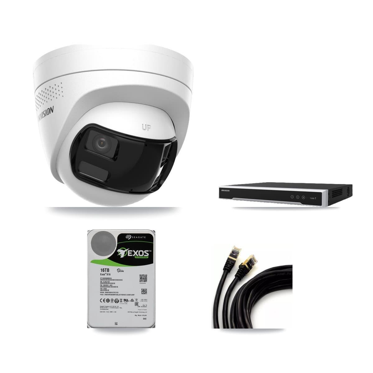 Hikvision 16-Channel 4K CCTV Kit — 13 DS-2CD1383G2P Turret Cameras + 2× 16TB Recording - Image 1