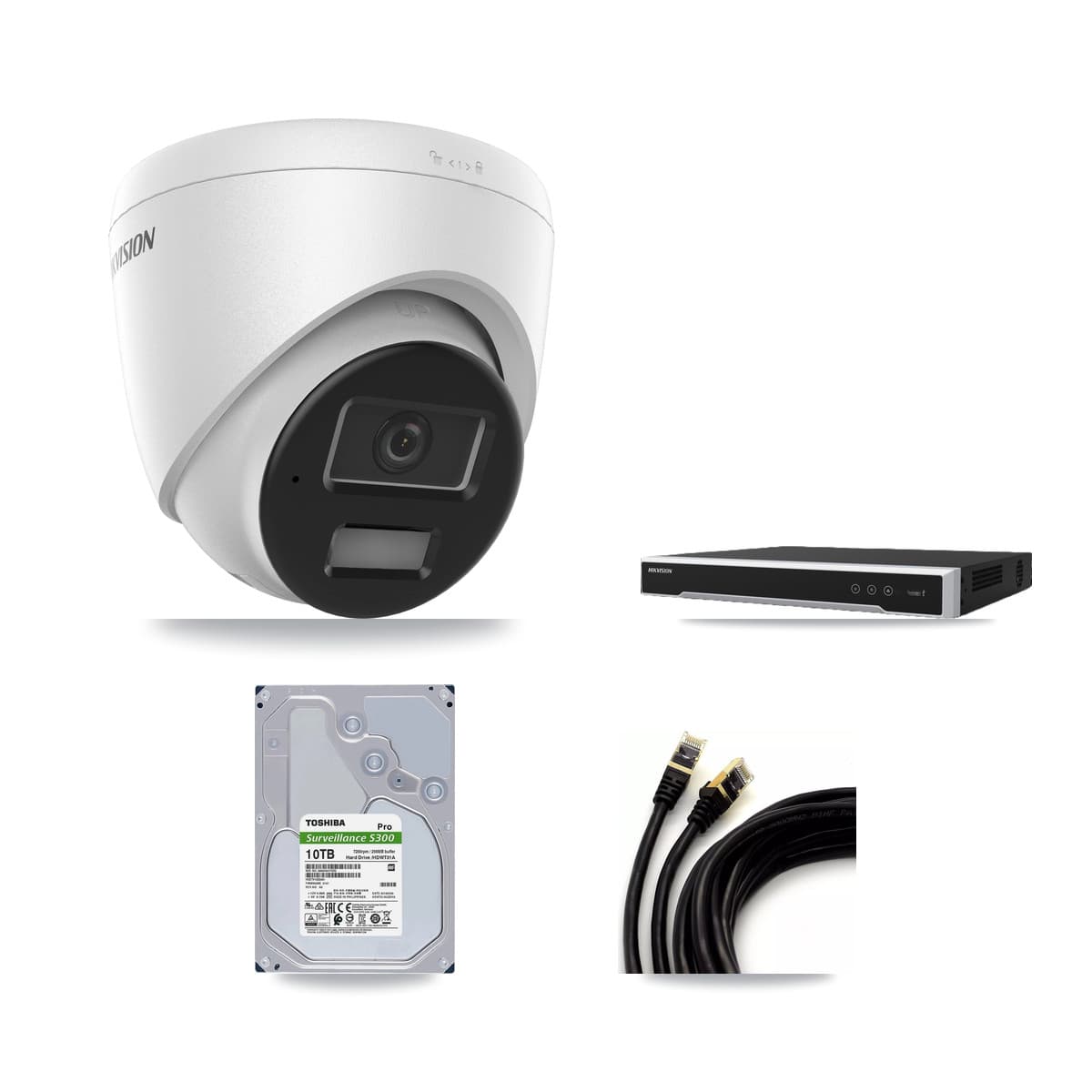 Hikvision 16-Channel 4MP CCTV Kit — 13 DS-2CD1343G2 Turret Cameras + 2× 10TB Recording - Image 1