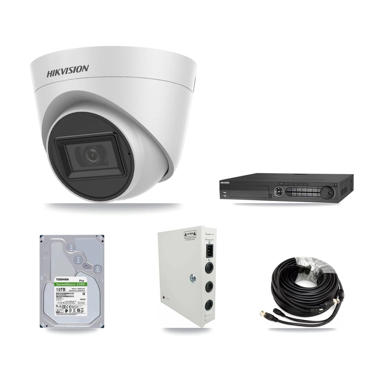 Hikvision 32-Channel 5MP CCTV Kit — 31 White Turret Cameras + 10TB Recording - Image 1