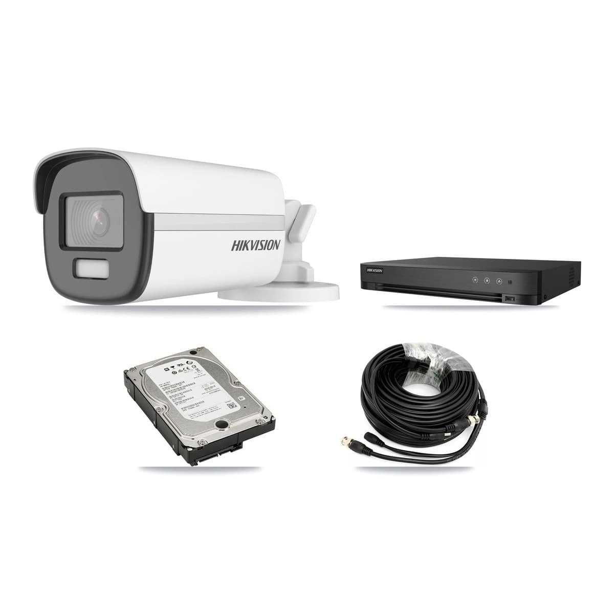 Hikvision 4-Channel 4K CCTV Kit — 2 DS-2CE12UF3T Bullet Cameras + 5TB Recording - Image 1