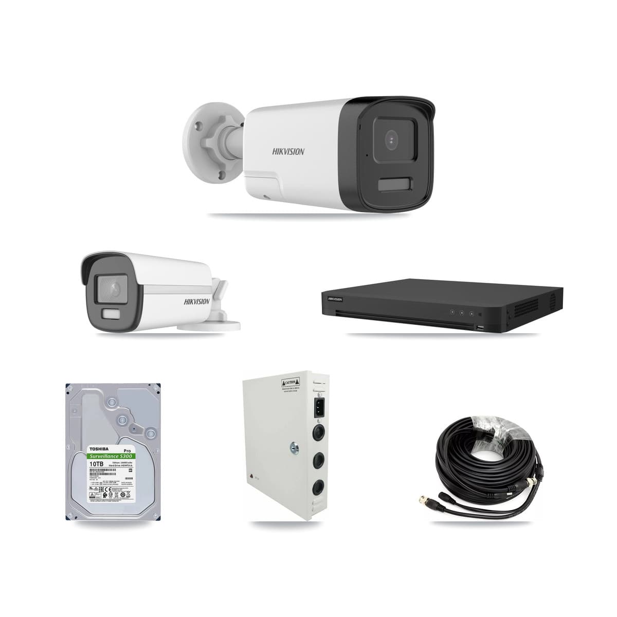 Hikvision 16-Channel 5MP – 4K CCTV Kit — 1 4K + 13 5MP Bullet Cameras + 2× 10TB Recording - Image 1