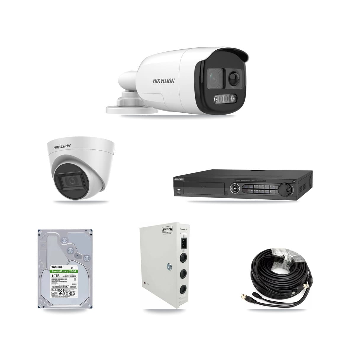 Hikvision 32-Channel 5MP CCTV Kit — 20 Bullet + 1 White Turret Cameras + 3× 10TB Recording - Image 1