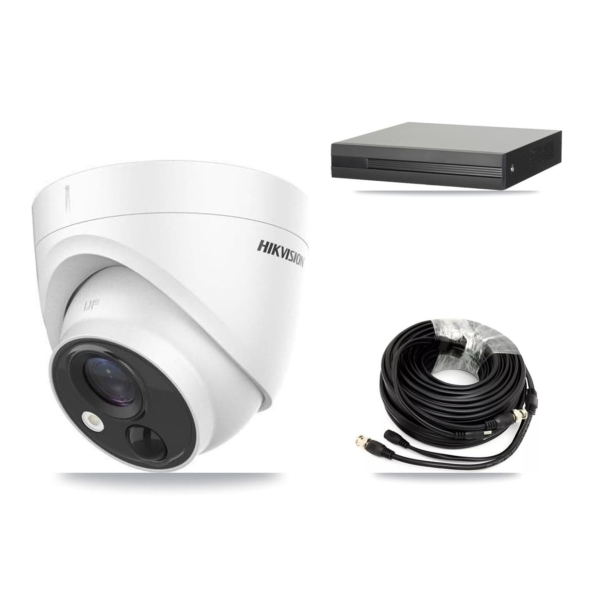 Hikvision 8-Channel 5MP CCTV Kit — 8 DS-2CE71H0T Turret Cameras + 8TB Recording (XVR-3108HS Recorder) - Image 1
