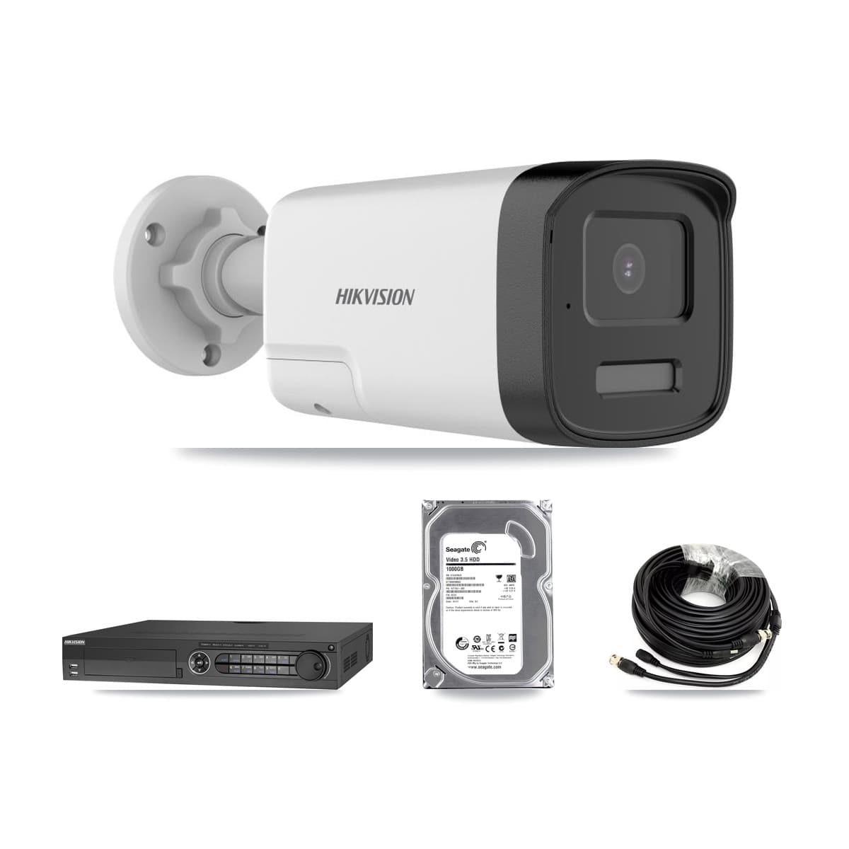 Hikvision 32-Channel 5MP CCTV Kit — 2 DS-2CE17K0T Bullet Cameras + 1TB Recording (IDS-7332HUHI Recorder) - Image 1
