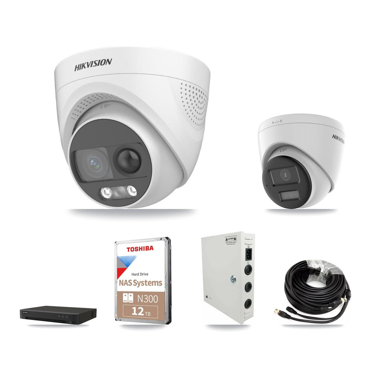 Hikvision 16-Channel 5MP CCTV Kit — 14 DS-2CE72KF3T + 1 DS-2CE78K0T Turret Cameras + 12TB Recording - Image 1